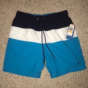 Men’s blue Nautica swim trunks